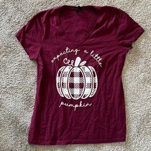 Pumpkin Pregnancy Announcement Tee